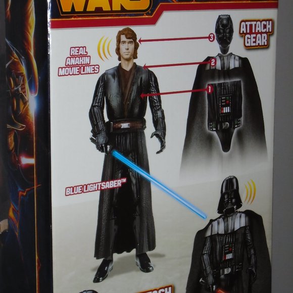 HASBRO, STAR WARS, ANAKIN TO DARTH VADER DOLL/FIGURE, ANIMATED/LIGHTS/SOUND, NEW - Picture 13 of 16
